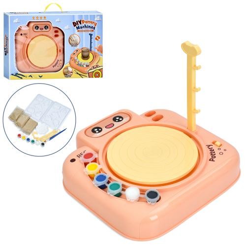 Набір для творчості ZY113 (24шт) гончарне коло/гончарний круг, фотоапарат 25-25-5см, глина (пакет, 3 (шт)