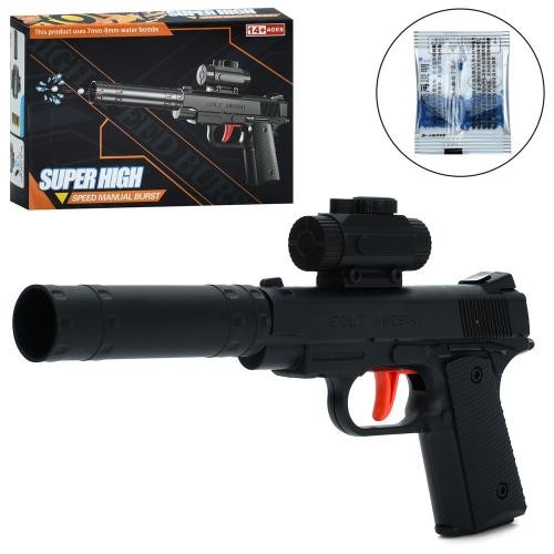 Пістолет 9901 (120шт) 22см, стріляє водяними кулями, в кор-ці, 14,5-10-2,5см (шт)