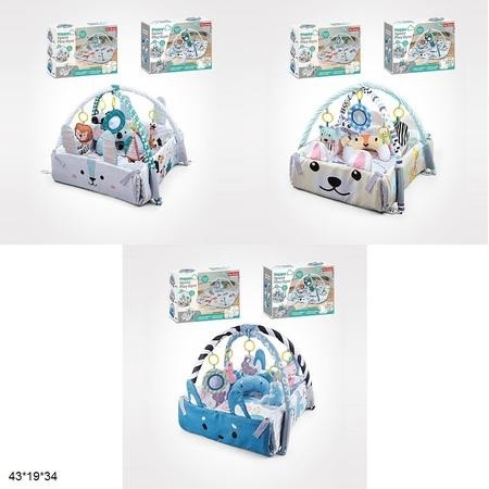 Килимок-манеж з брязк. 69878/9/80 тваринки 3в.кор.43*19*34 /12/ (шт)