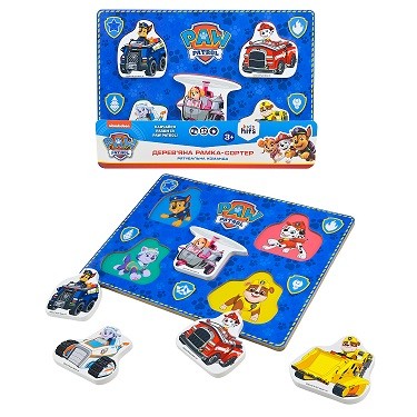 Дерев'яна іграшка KidsHits Paw Patrol арт. KH20/059 (24шт/2) пазли-вкладиші 30*22*1,5 см (шт)