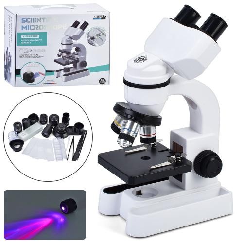 Оптичний прилад W5806A (8шт) мікроскоп, 27см, 40-1600 Х, світло, інструменти, бат(табл), в кор-ці, 3 (шт)