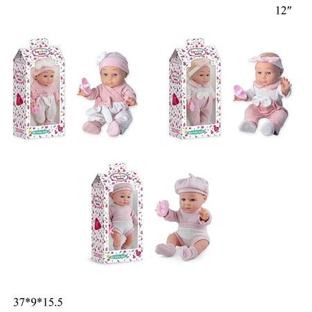 Пупс 30см 6688-2A/3A/7A з аксес.3в.кор.37*9*15,5 /36/ (шт)