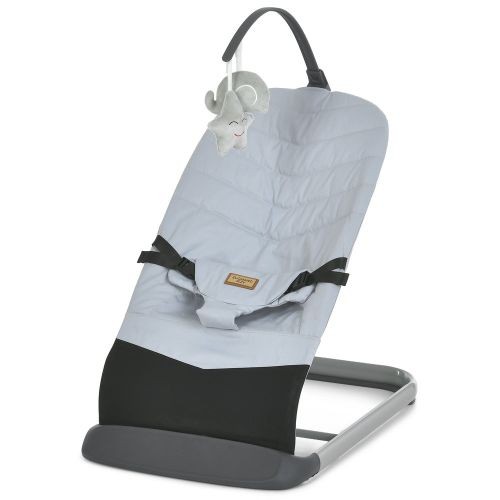 Баунсер ME 1178-1 IZZY Gray (1шт) 3 полож.спинки, льон, дуга з іграшками, cірий (шт)