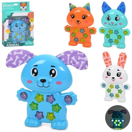 Гра 20244-45-47 (48шт) тварина, 14см, музика, звук(англ), світло, вушка шуршать, 2 режими гучності, (шт)