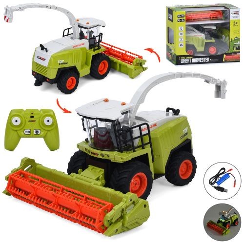 Комбайн 6611 (6шт) р/к2,4G, акум, 24см, 1:24, сільськогосподарська техніка, звук, світло, гумові кол (шт)