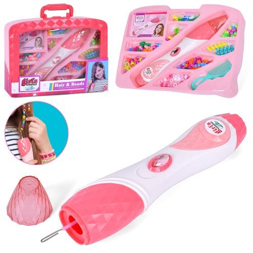 Набір для творчості MBK-513 (12шт) прикраси для волосся, пристрій для кріплення, гребінець, в чемода (шт)