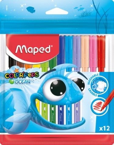 Фломастери COLOR PEPS Ocean, 12 кол. MP.845720 (1/12/96шт) (шт)
