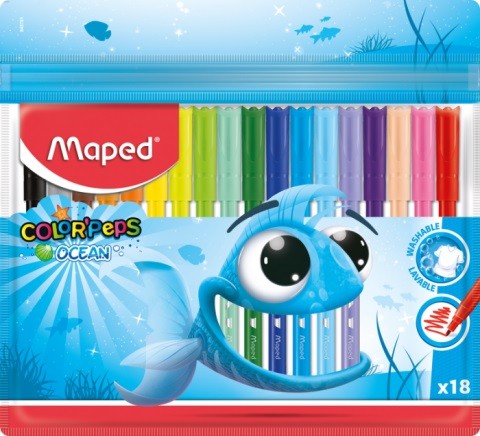 Фломастери COLOR PEPS Ocean, 18 кол. MP.845721 ( 1/12/72шт) (шт)