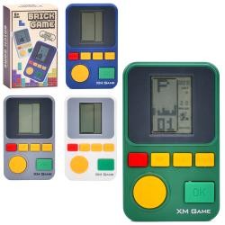 Тетріс XM0105E (120шт) 11-6,5-3см, ч/б екран, звук, музика, 4 кольори, на бат-ці, в кор-ці, 11,5-7-2 (шт)