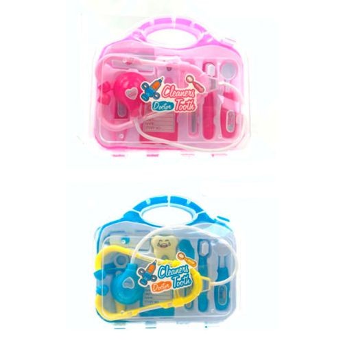 Набір лікаря 7784A-B (36шт) стетоскоп, набір стоматолога, медичні інструменти, 2 кольори, в чемодані (шт)