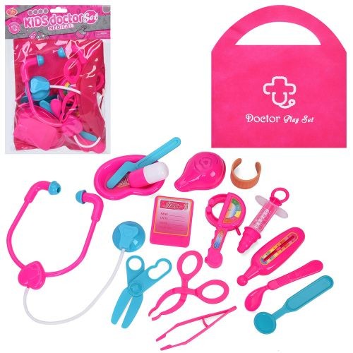 Набір лікаря KJ2041A-6 (72шт) стетоскоп, ножиці, медичні інструменти, сумка, у пакеті, 18-26-4см (шт)