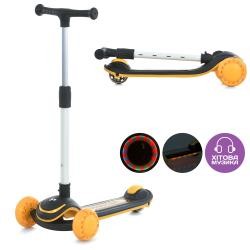 Самокат JR3-130-B (1шт) Max-big, метал+пластик, 3колеса ПУ , 2колеса120мм світло,заднє 85мм світло, (шт)