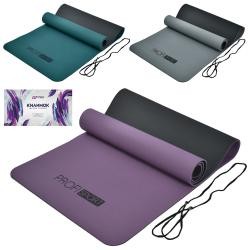 Йогамат MS 0613-25 (12шт) для йоги/фітнесу, TPE, 183-61см, 6мм, двокольоровий, 3 кольори, у пакеті, (шт)