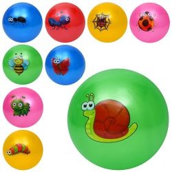 М'яч дитячий MS 4905 (120шт) 9 дюймів, 60г, принт-комаха, мікс видів/5 кольорів, (шт)
