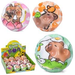 М'яч дитячий фомовий MS 4892 (240шт) антигравітаційний, 6,3см, капібара, 12шт(3 види) в дисплеї, 26- (шт)