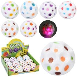 М'яч дитячий фомовий MS 4899 (192шт) антигравітаційний, 6,3см, світло, бат(табл), 12шт(мікс видів) в (шт)