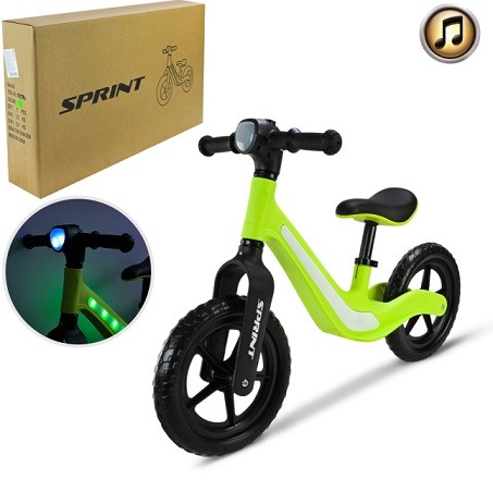 Велобіг арт. BB2610 (1шт)  рама з нейлонового скловолокна, колеса EVA, світло, звук, зелений у короб (шт)