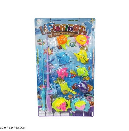 Рибалка арт. 3067-27 (132шт) 2 види мікс, 2 вудки, 8 рибки,  планшет 49*4,5*29см. (шт)