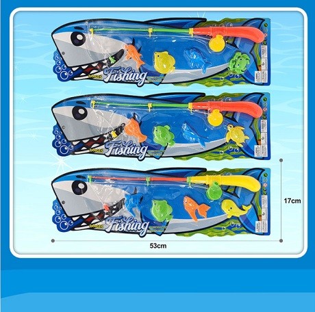 Рибалка арт. 878-5 (288шт/2) 3 види мікс, вудка, 4 рибки,  планшет 53*17см. (шт)