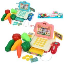 Касовий апарат 685-1A-1B (72шт) 22см, сканер, звук, рухлива деталь, продукти, 2 кольори, на бат-ці, (шт)