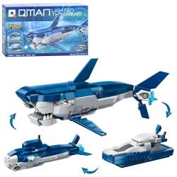 Конструктор Qman 42113 (32шт) 3в1 (акула, підводний човен, патрульне судно), 237 деталей, в кор-ці, (шт)