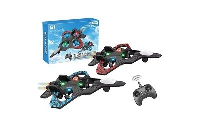 Літак S1 (12шт) р/к2,4G, акум, винищувач, 25,5см, світло, пінопласт+пластик, USBзарядне, 2 кольори, (шт)