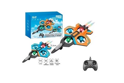 Літак S2 (12шт) р/к2,4G, акум, винищувач, 25,5см, світло, пінопласт+пластик, USBзарядне, 2 кольори, (шт)
