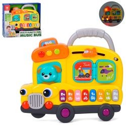 Піаніно 8872 (12шт) автобус, 23,5-21-4,5см, музика, звуки транспорту, світло, літак(рухливий, тріска (шт)