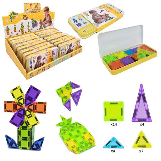 Конструктор магніт. арт. FX1036 (64шт/2) 4 дисплеї,16 шт у дисплеї 42,5*26,4*9,8см (шт)