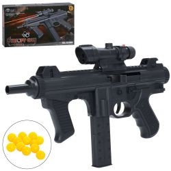 Автомат 1238B (36шт) 28см, пластикові кулі, лазер, на бат(табл), в кор-ці, 31-18-5см (шт)