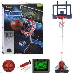 Баскетбольне кільце MR 1539 (4шт) на стійці (метал) 160см/190см, щит(пластик), кільце(метал)25см,зв, (шт)