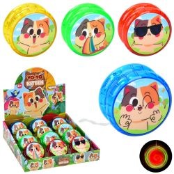 Йо-йо MR 1368-1 (72шт) 6см, принт-кіт, світло, бат(табл), 4 кольори/мікс видів, 12шт в дисплеї, 22-2 (шт)