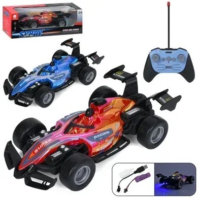 Машина JT740 (8шт) р/к, акум, 29см, 1:14, пара/дим, світло, гумові колеса, USBзарядне, 2 кольори, в (шт)