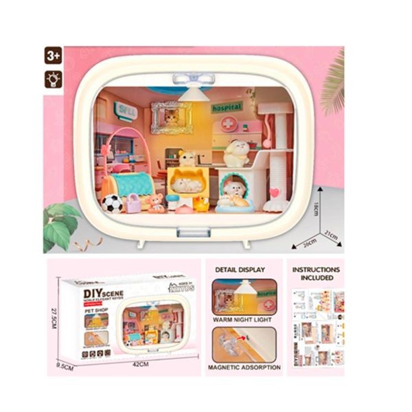 Меблі 2027-123 (8шт) 25-14-в20см, кімната, світло, тварини, на бат-ці, в кор-ці, 42-26-10см (шт)