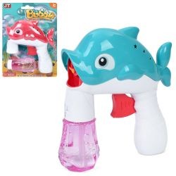 Мильні бульбашки JT6903 (60шт) пістолет-дельфін, 13см, механічний, запаска 7,5см, 2 кольори, на лист (шт)