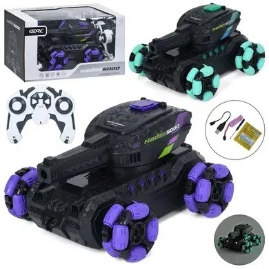 Танк 4D-Y13 (8шт) р/к, акум, 18см, стріляє водяними кулями, колеса-ролики, 360, музика, світло, 4х4, (шт)