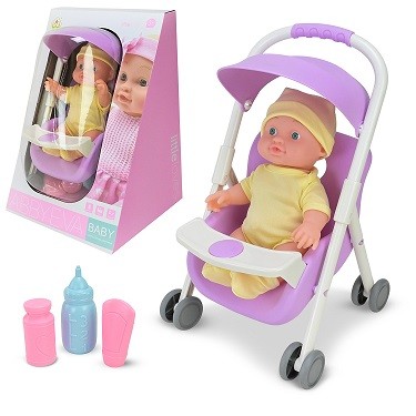 Лялька арт. YL338-2 (16шт/2)  у наборі,  візочок. Аксес короб. 25*20,5*34 см (шт)