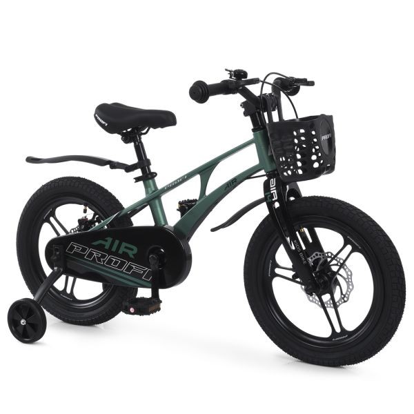 Велосипед дитячий PROF1 AIR PRO 14д. MB 141059 dark green (1шт) SKD75,магнез.рама,вилка,обод,перед/з (шт)