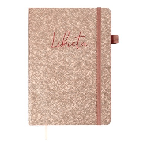 Блокнот діловий LIBRETA А5, 96л, клітинка, обкладинка штучна шкіра, бежевий BM.295117-28 (шт)