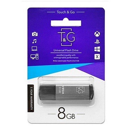Usb флеш T&G 121 Vega  series  8 Gb Grey (шт)