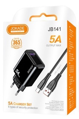 МЗП JOKADE JB141 + кабель Type-C чорний (шт)