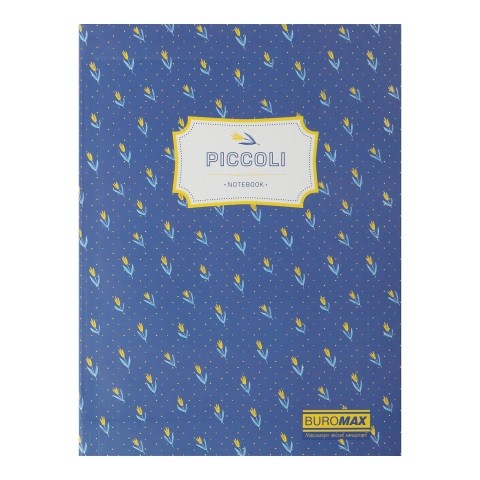 Записна книжка PICCOLI, А5, 80 арк., клітинка, інтегральна обкладинка, синя BM.24522101-02 (1/20) (шт)
