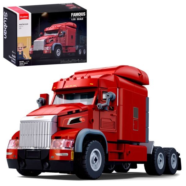Конструктор SLUBAN M38-B1529 (16шт) трейлер, 1:35, 23,5см, фігурка, 461дет, в кор-ці, 30,5-23,5-12,5 (шт)
