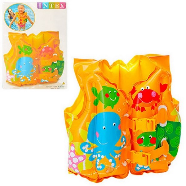 59661 Жилет надувний для плавання  (24шт)  41-30см, 3-5 років, в кульку, 24-16см (шт.)