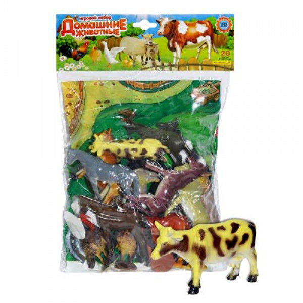 HU Тварини M 0255 U/R (48шт) домашні, 20 шт, в кульку, 33-23-5см (шт.)