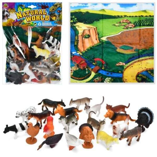 HU Тварини M 0256 U/R (48шт) домашні, 20 шт, ігрове поле, в кульку, 32-23-5см (шт.)