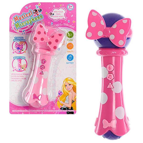 Мікрофон 2015-1B (72шт) 22-8-7,5см, муз, 2 кольори, на бат-ці, на листі, 18,5-31-8см (шт.)