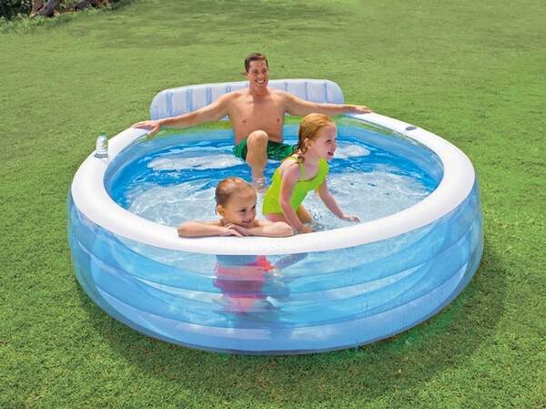 Басейн 57190 (2шт) дитячий, з надувним сидінням, 2 повітр канали з вбудованим клапаном для накачуван (шт.)