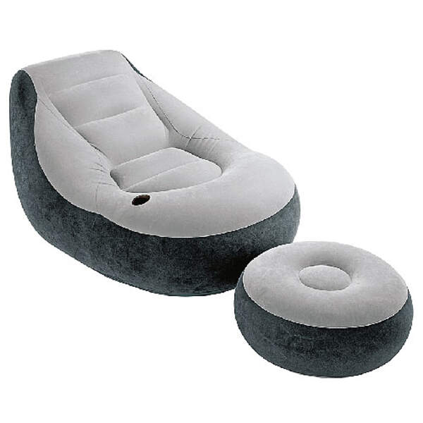 Велюр крісло 68564 (4шт) з підсклянником, з пуфиком, 102-137-79см, в кор-ці, 35-30-11см (шт.)