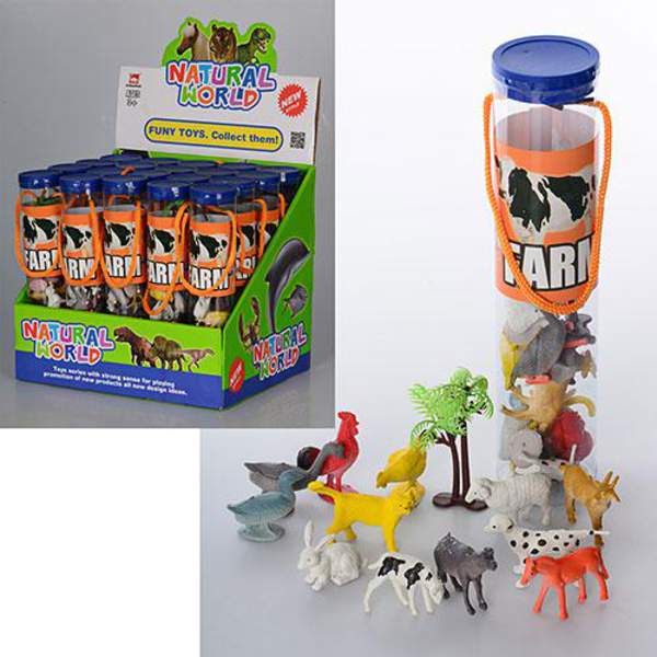 Тварини T800 (120шт) домашні, 12шт, 5см, у колбі 5-23-5см, 20шт у дисплеї, 26,5-24-21,5см (шт.)